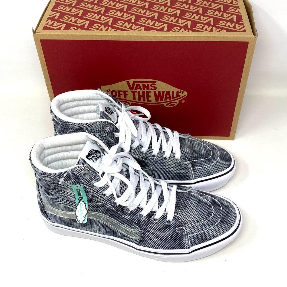 💖MEGA SALE💖VANS Comfycush SK8-HI In Bloom Grey Women’s Canvas VN0A3WMBB1T - Picture 6 of 10